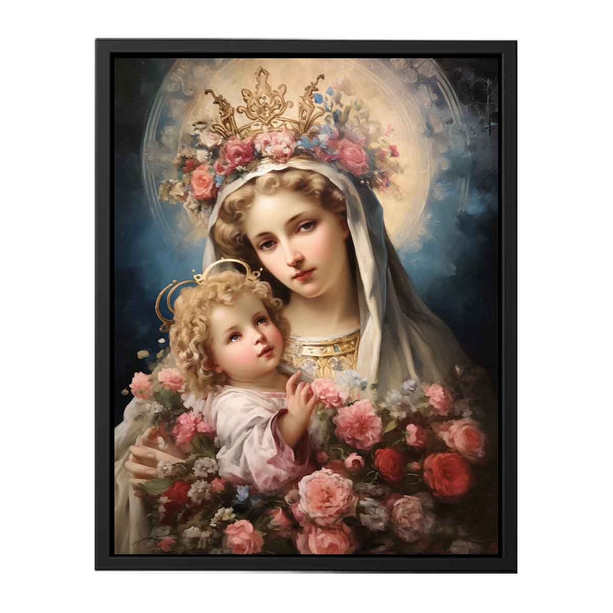 Beautiful Virgin Mary Artwork  Canvas Art Print-4