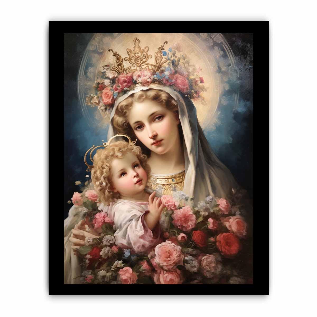 Beautiful Virgin Mary Artwork  Canvas Art Print-7