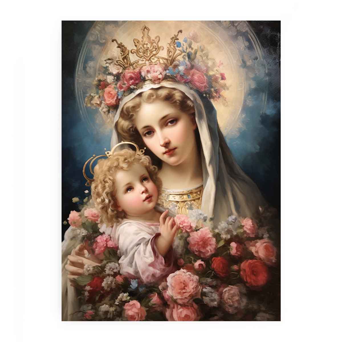Beautiful Virgin Mary Artwork  Canvas Art Print-0