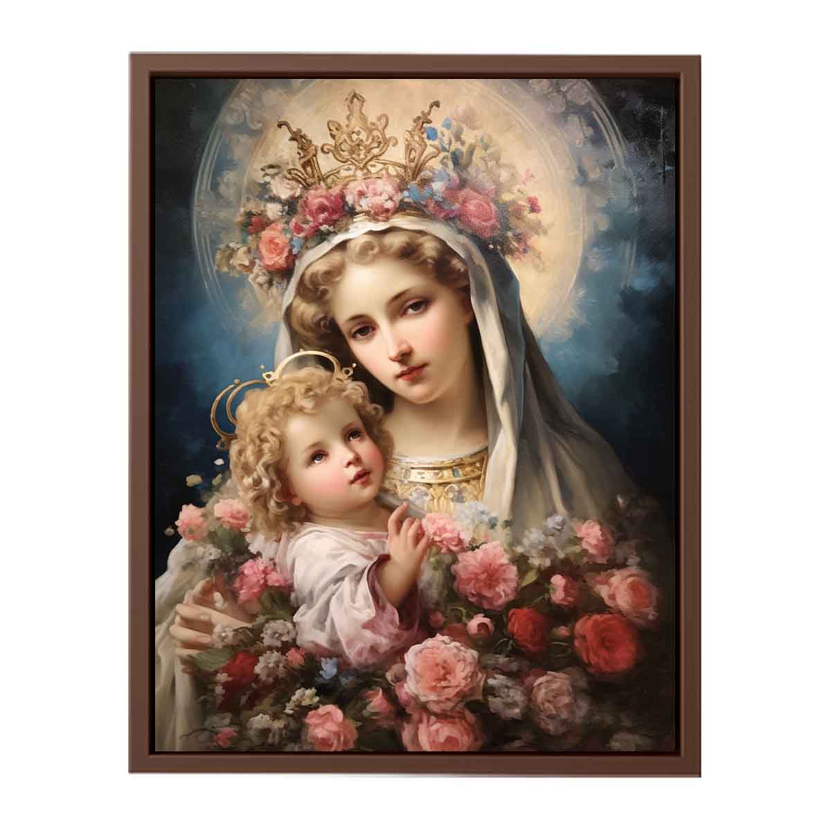 Beautiful Virgin Mary Artwork  Canvas Art Print-6