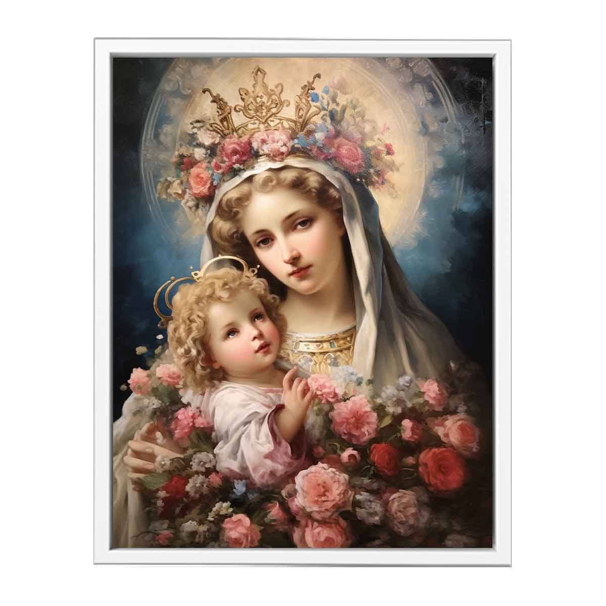 Beautiful Virgin Mary Artwork  Canvas Art Print-5