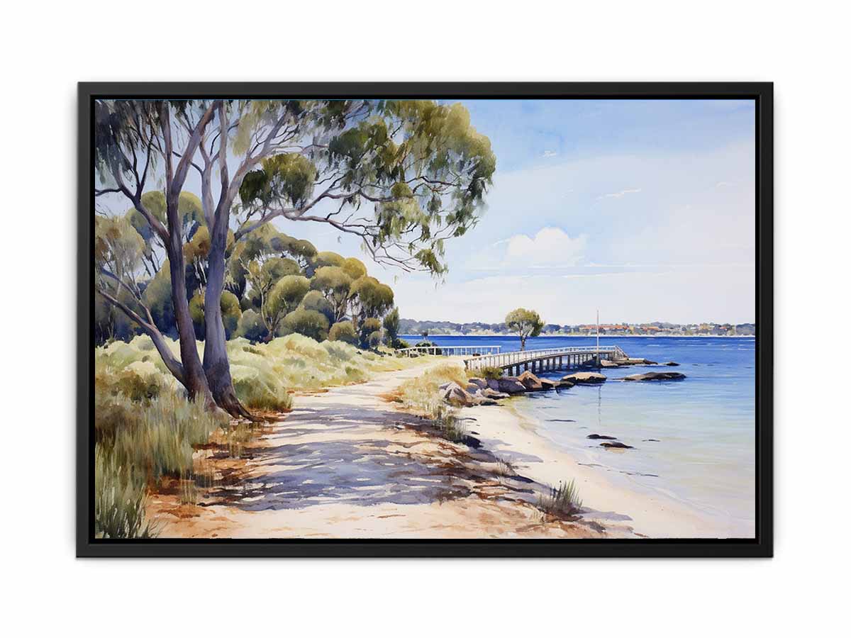 Isolated Beach Walk Art Canvas Art Print-4