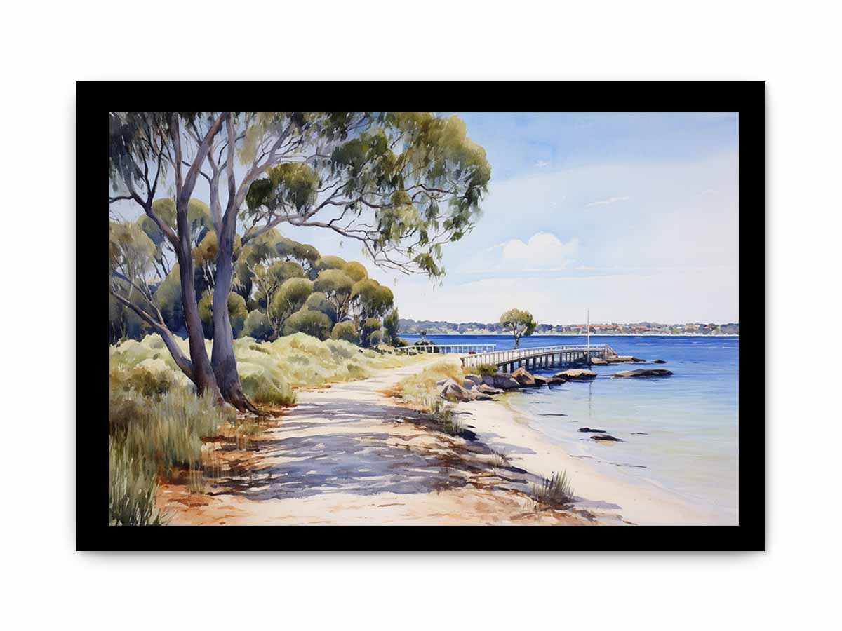 Isolated Beach Walk Art Canvas Art Print-7