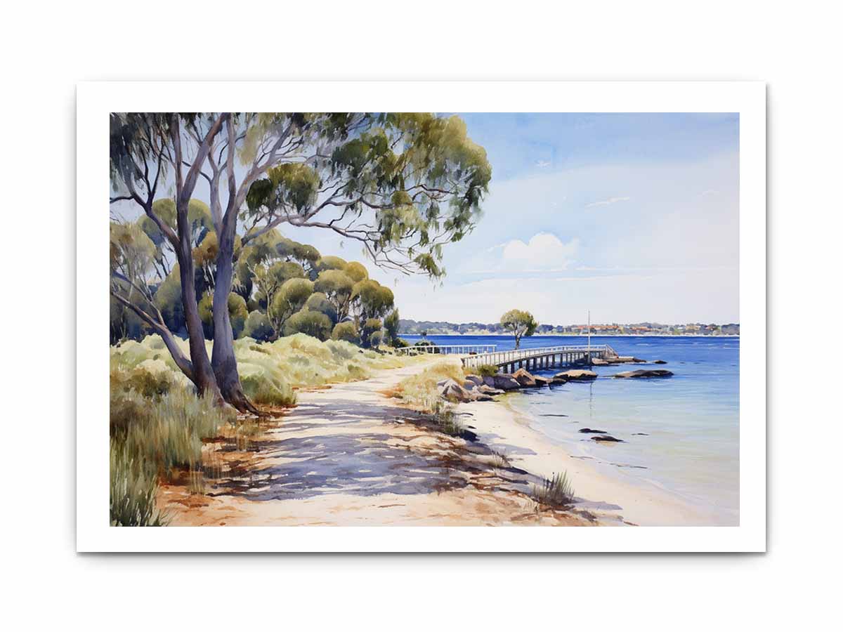 Isolated Beach Walk Art Canvas Art Print-8