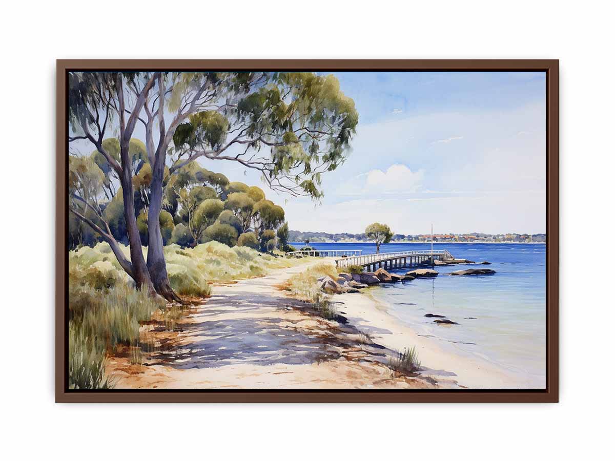 Isolated Beach Walk Art Canvas Art Print-6