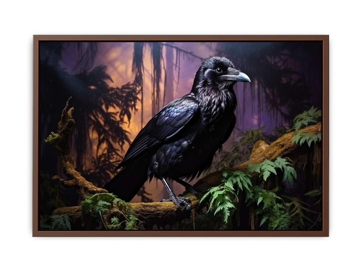 Beautiful Ravens  Bird Canvas Painting Print-6