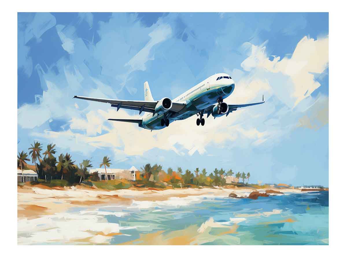 Airplane Art  Canvas Painting Print-0