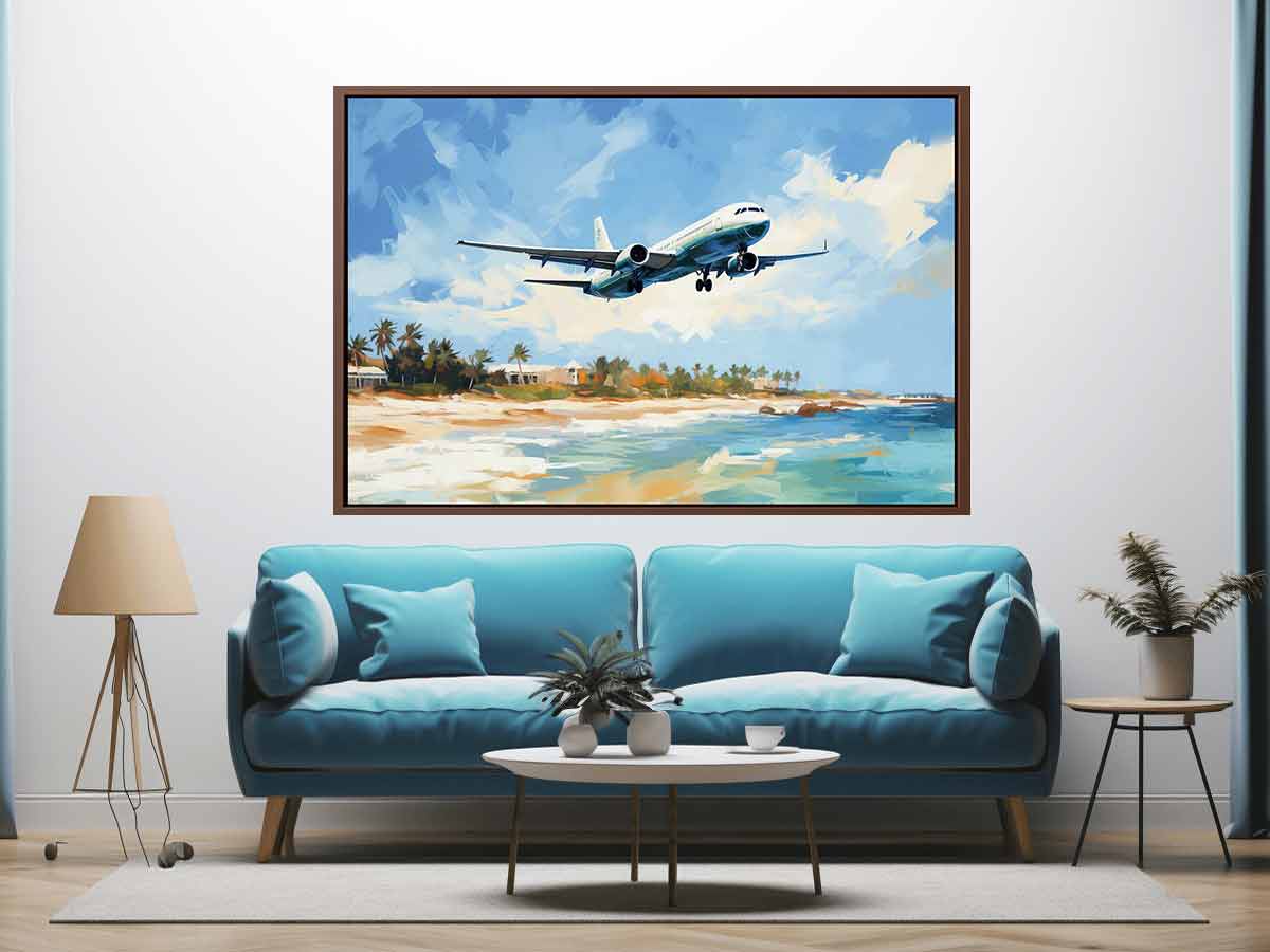 Airplane Art  Canvas Painting Print-1