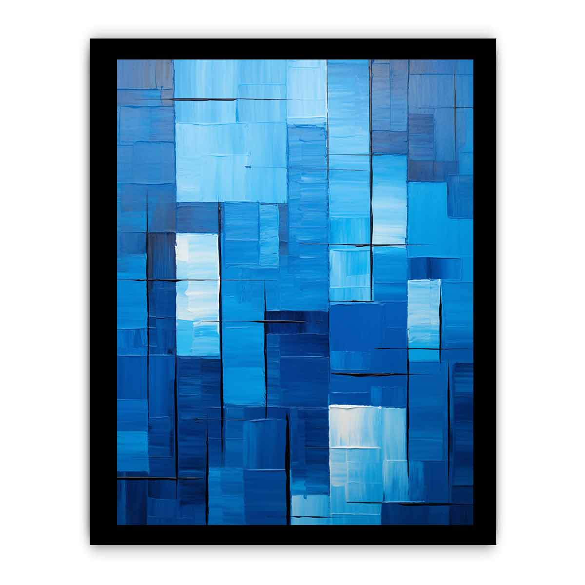 High End Modern Blue Art  Canvas painting  Print-7