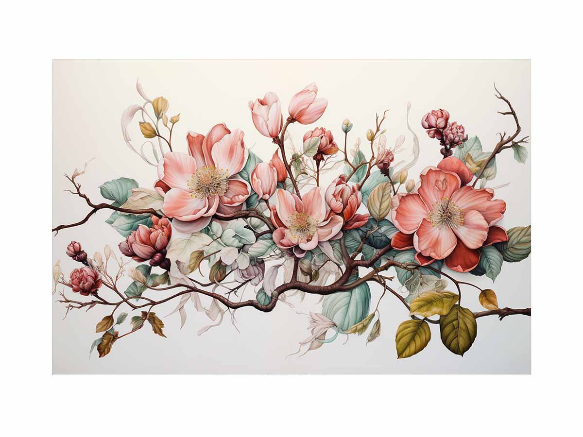 Flower Art Canvas Art Print-0