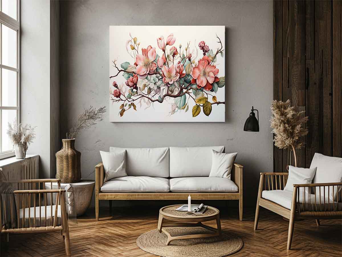 Flower Art Canvas Art Print-1