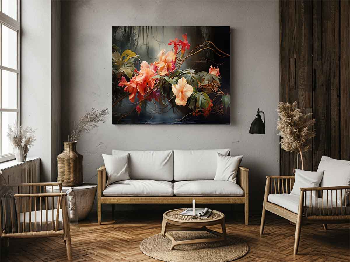 Flower Botanical Art Canvas Art Print-1