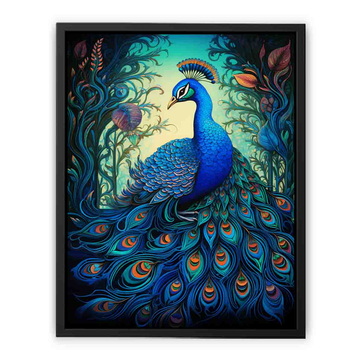 Beautiful Peacock  Canvas Art Print-4