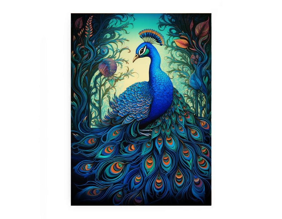 Beautiful Peacock  Canvas Art Print-0