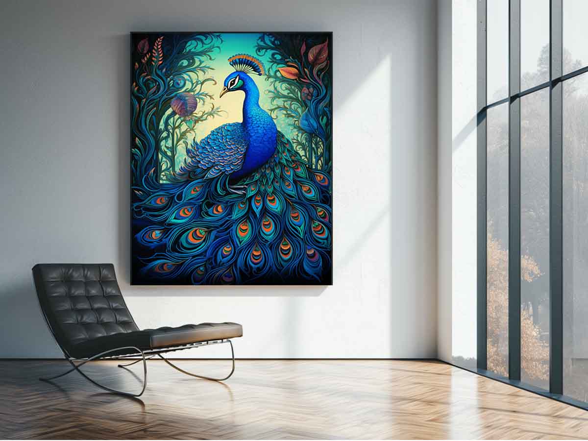Beautiful Peacock  Canvas Art Print-1