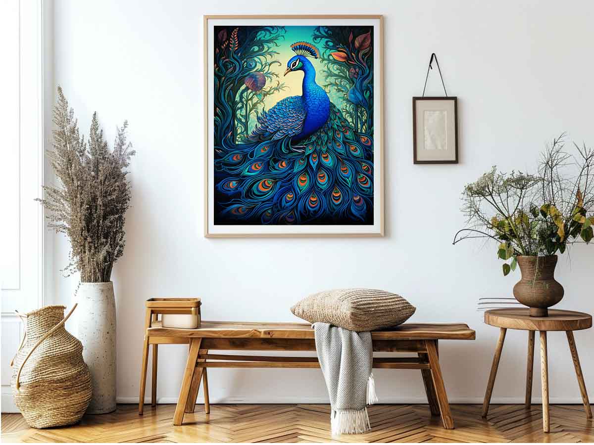 Beautiful Peacock  Canvas Art Print-2