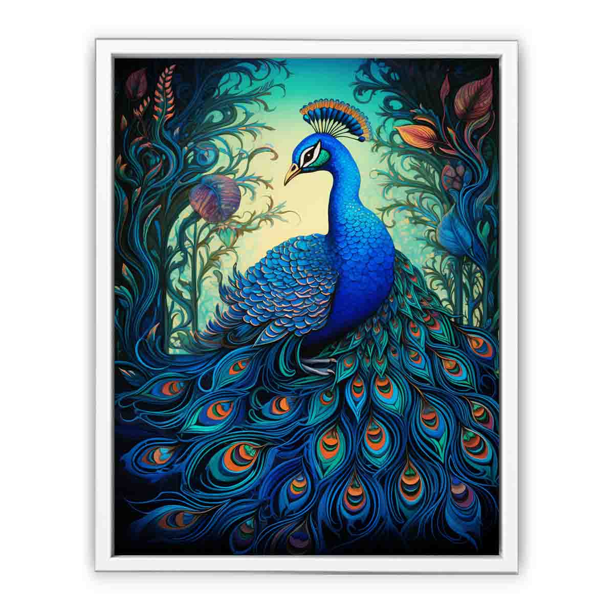 Beautiful Peacock  Canvas Art Print-5