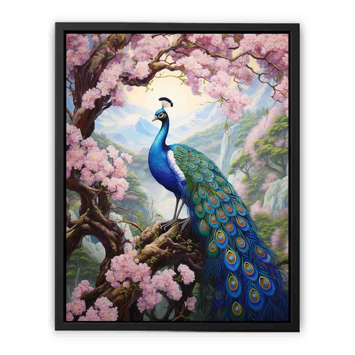 Peacock Art  Canvas Art Print-4