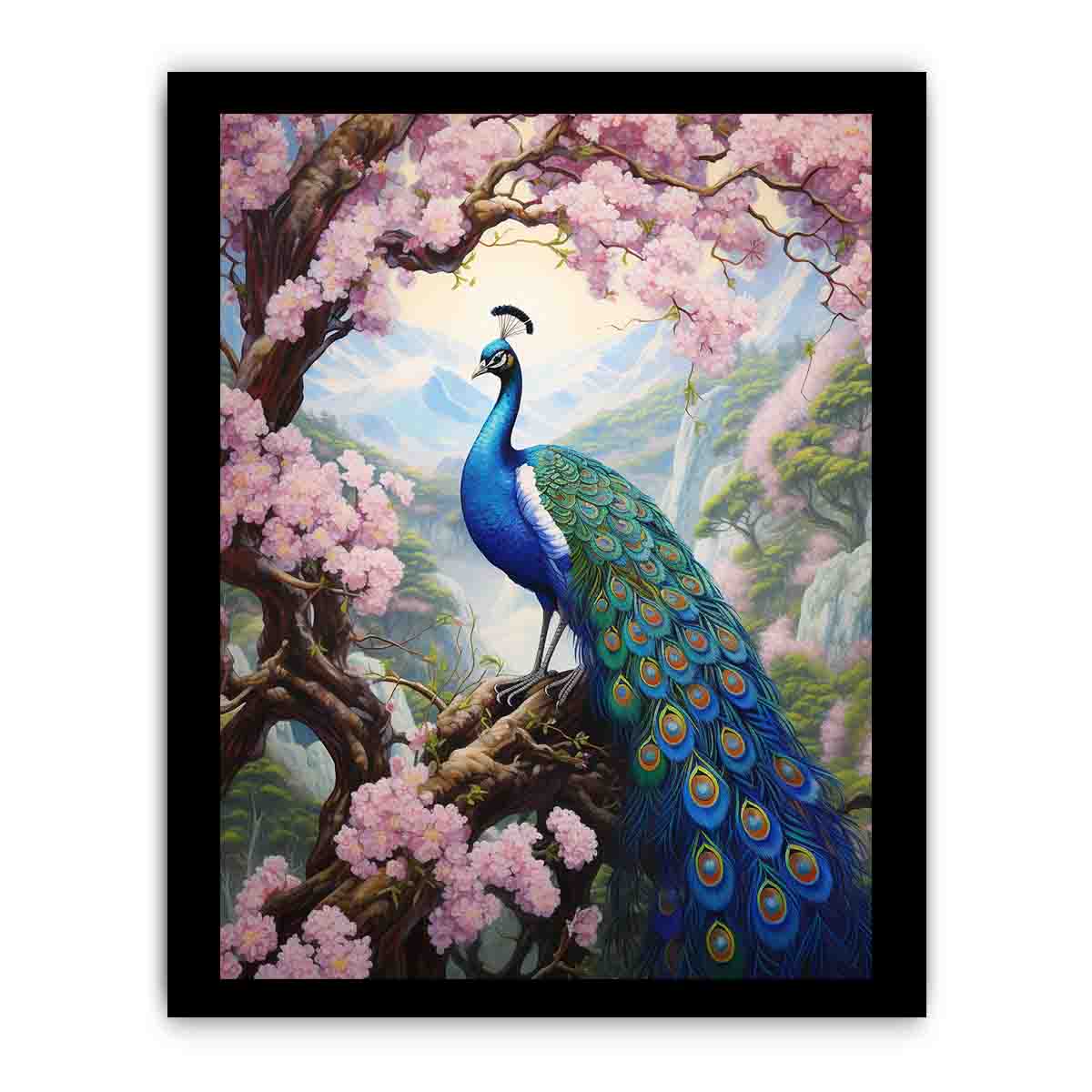 Peacock Art  Canvas Art Print-7