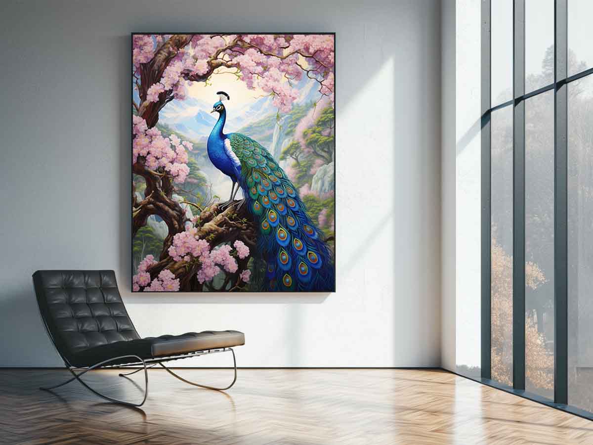 Peacock Art  Canvas Art Print-1