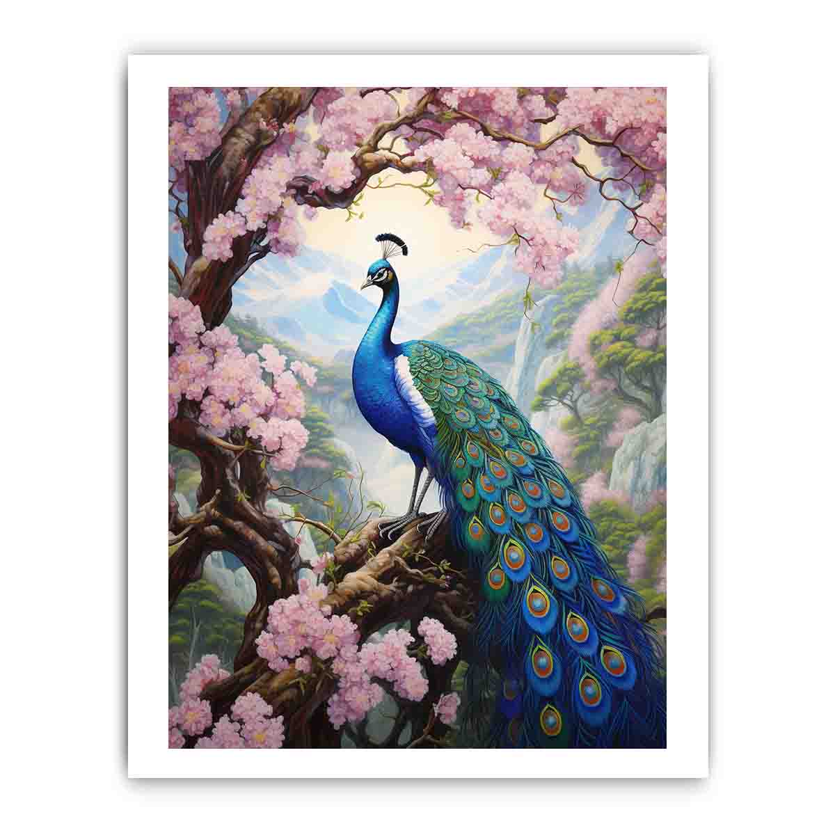 Peacock Art  Canvas Art Print-8