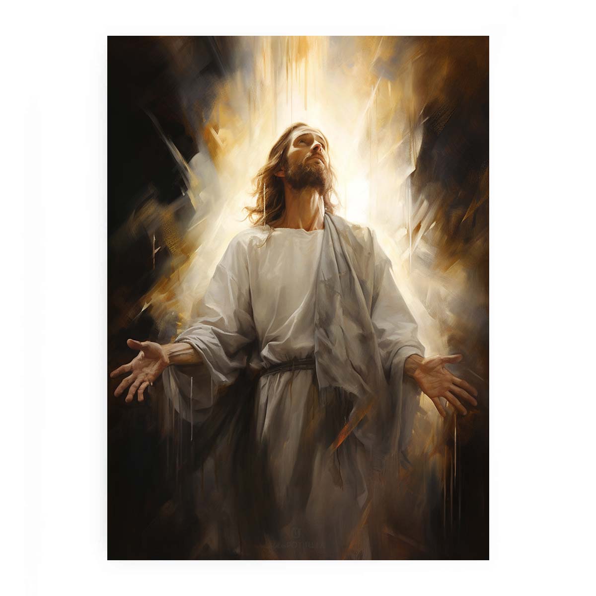 Jesus  Painting Canvas Art Print-0