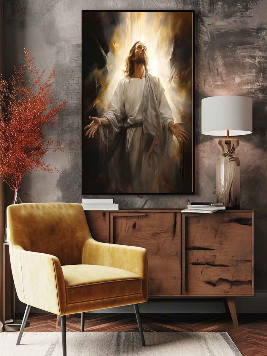 Jesus  Painting Canvas Art Print-1