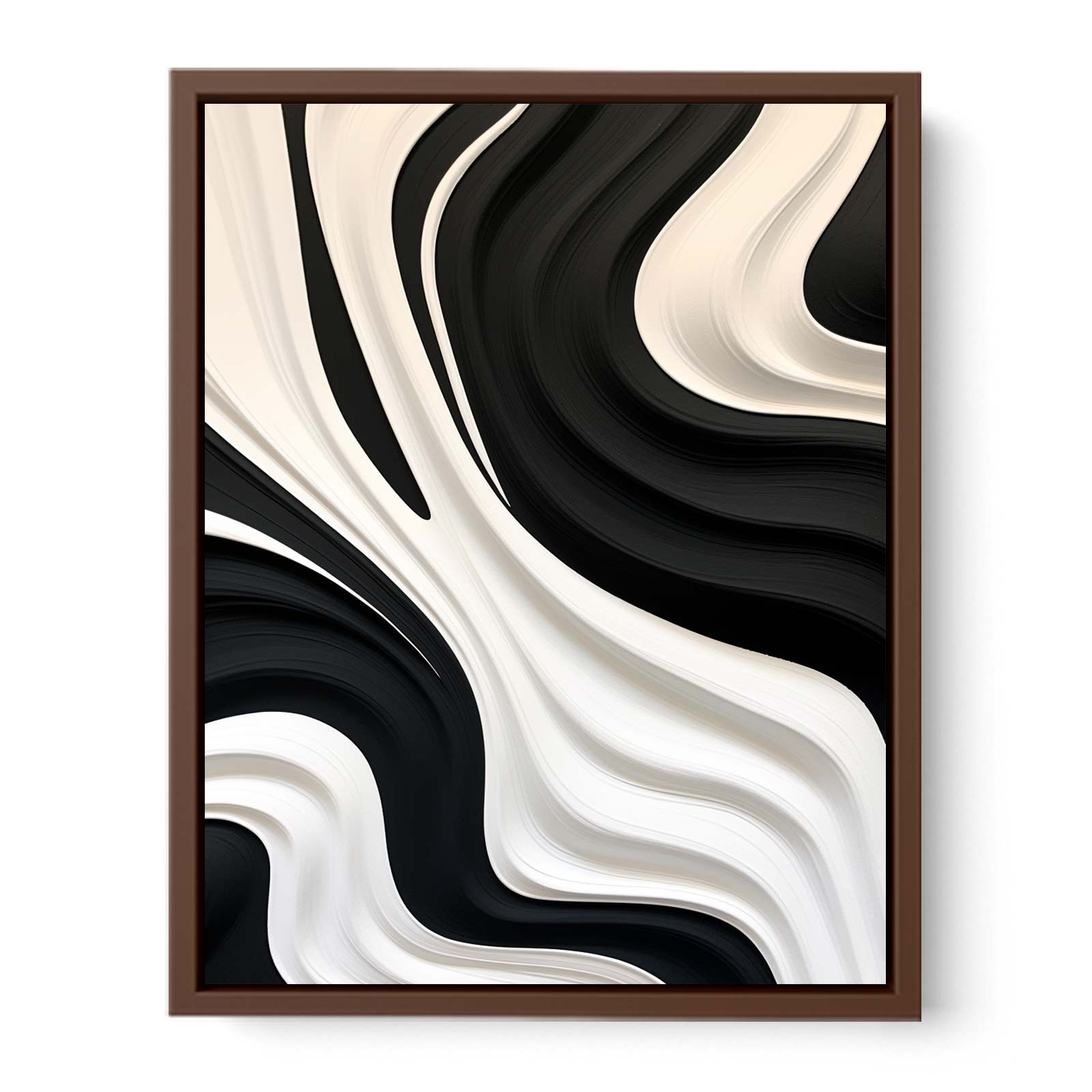 Black And White Abstract Painting Canvas Art Print-6