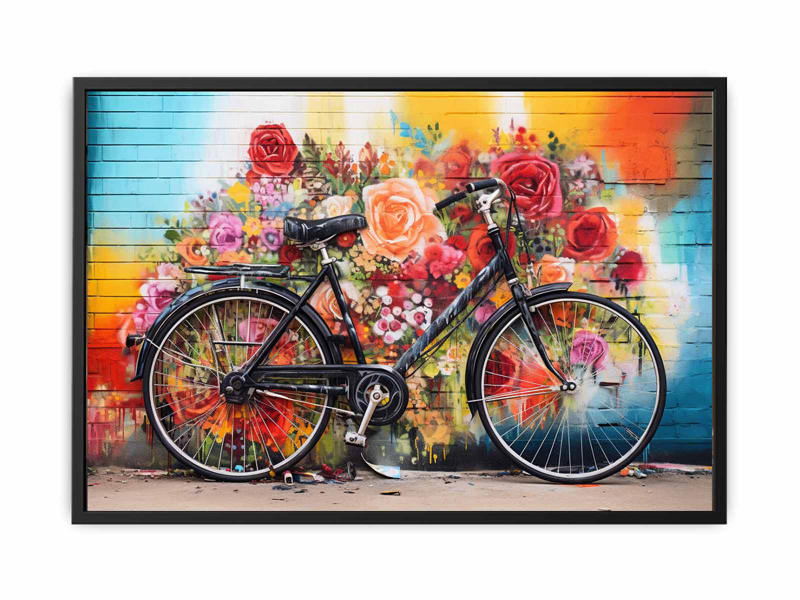 Bicycle Art Painting Canvas Art Print-4