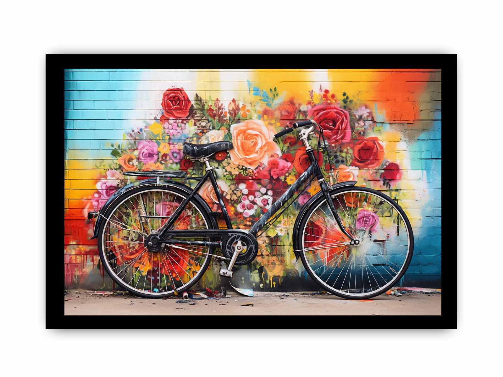 Bicycle Art Painting Canvas Art Print-7