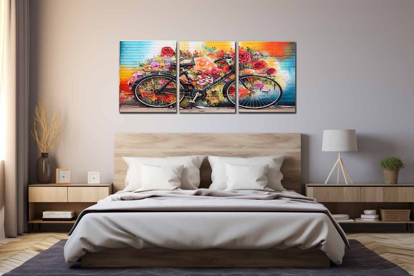 Bicycle Art Painting Canvas Art Print-1