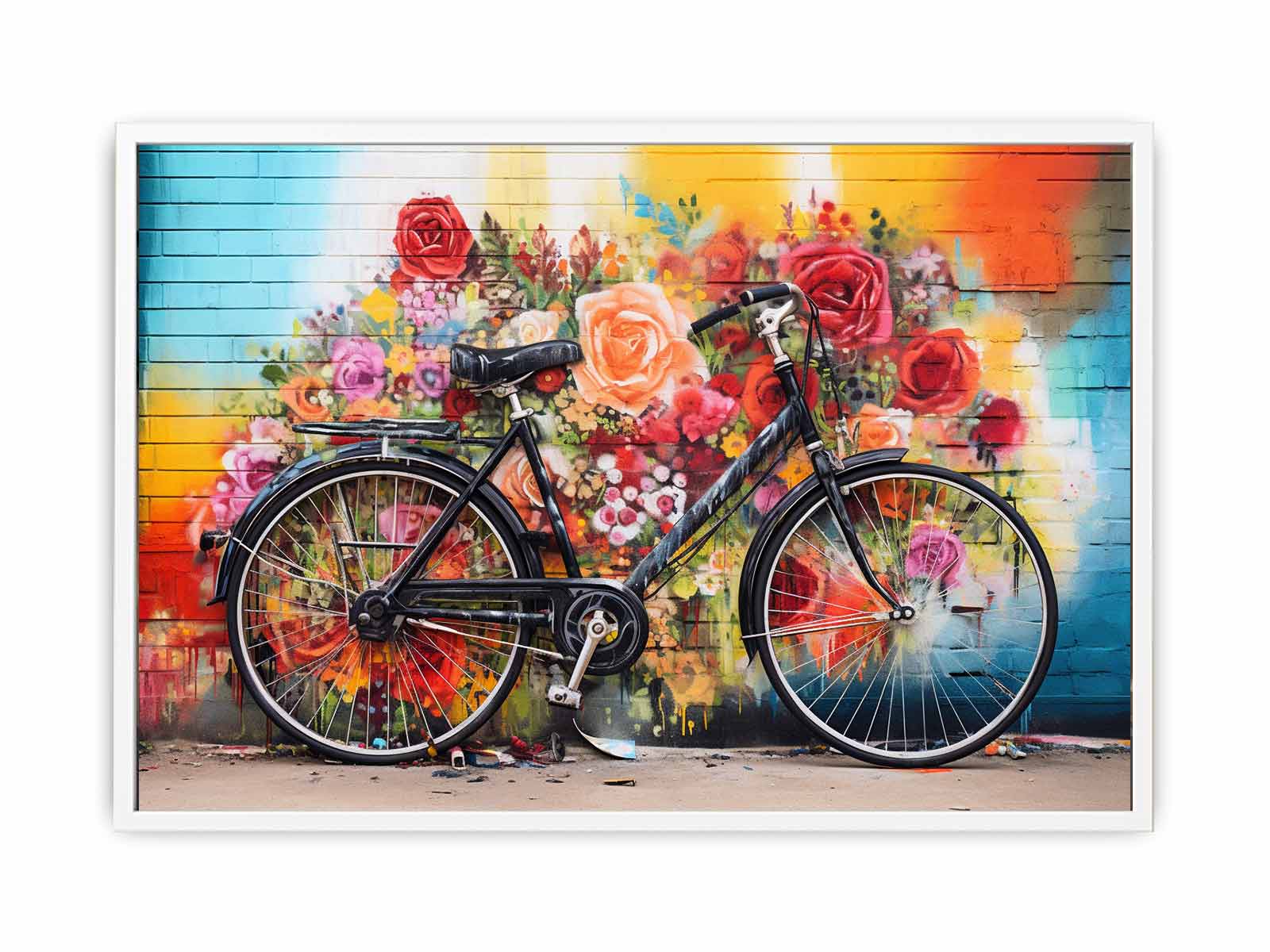 Bicycle Art Painting Canvas Art Print-5