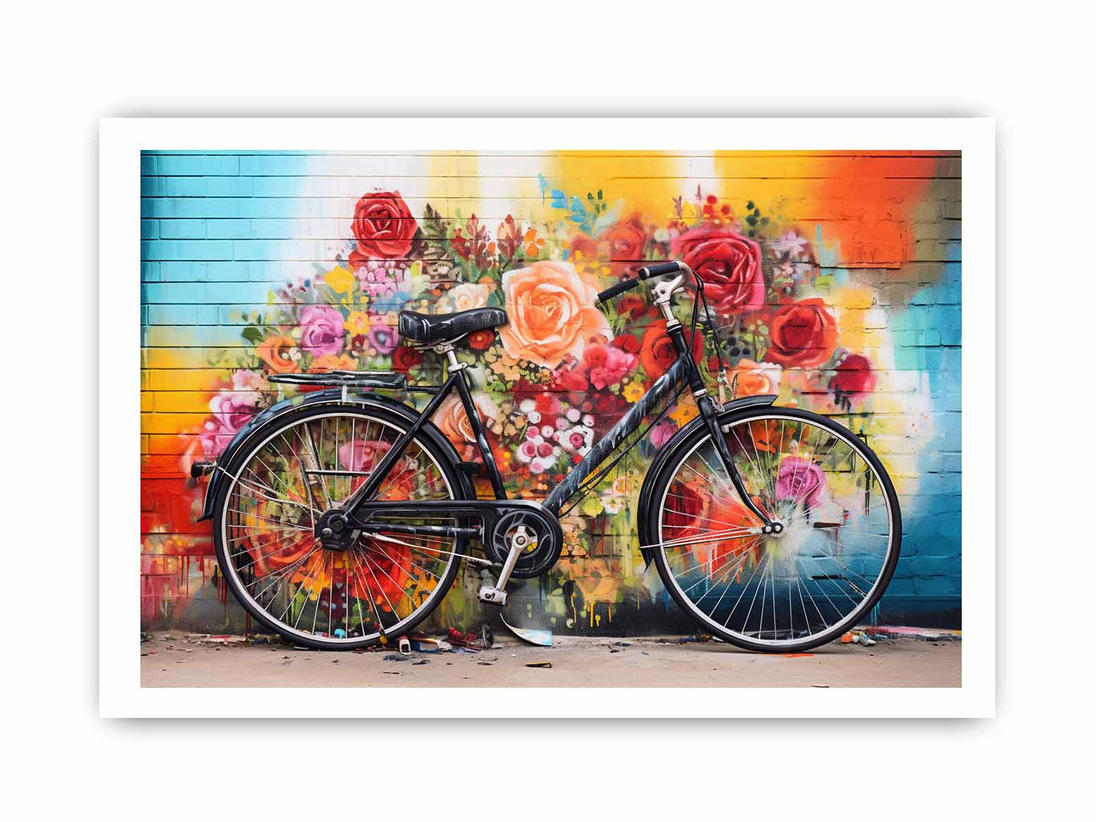 Bicycle Art Painting Canvas Art Print-8