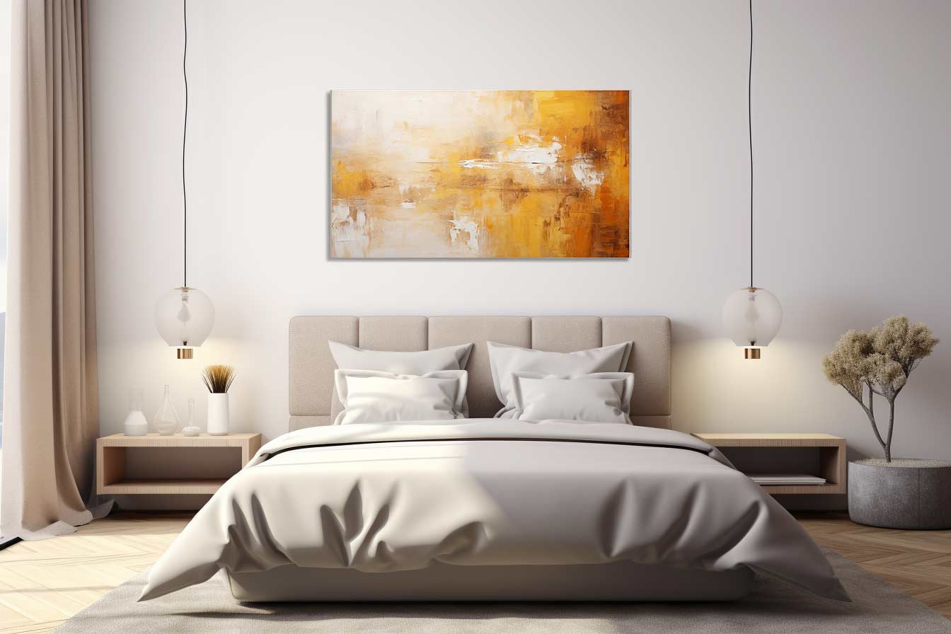 Abstract Brown Painting Canvas Art Print-1