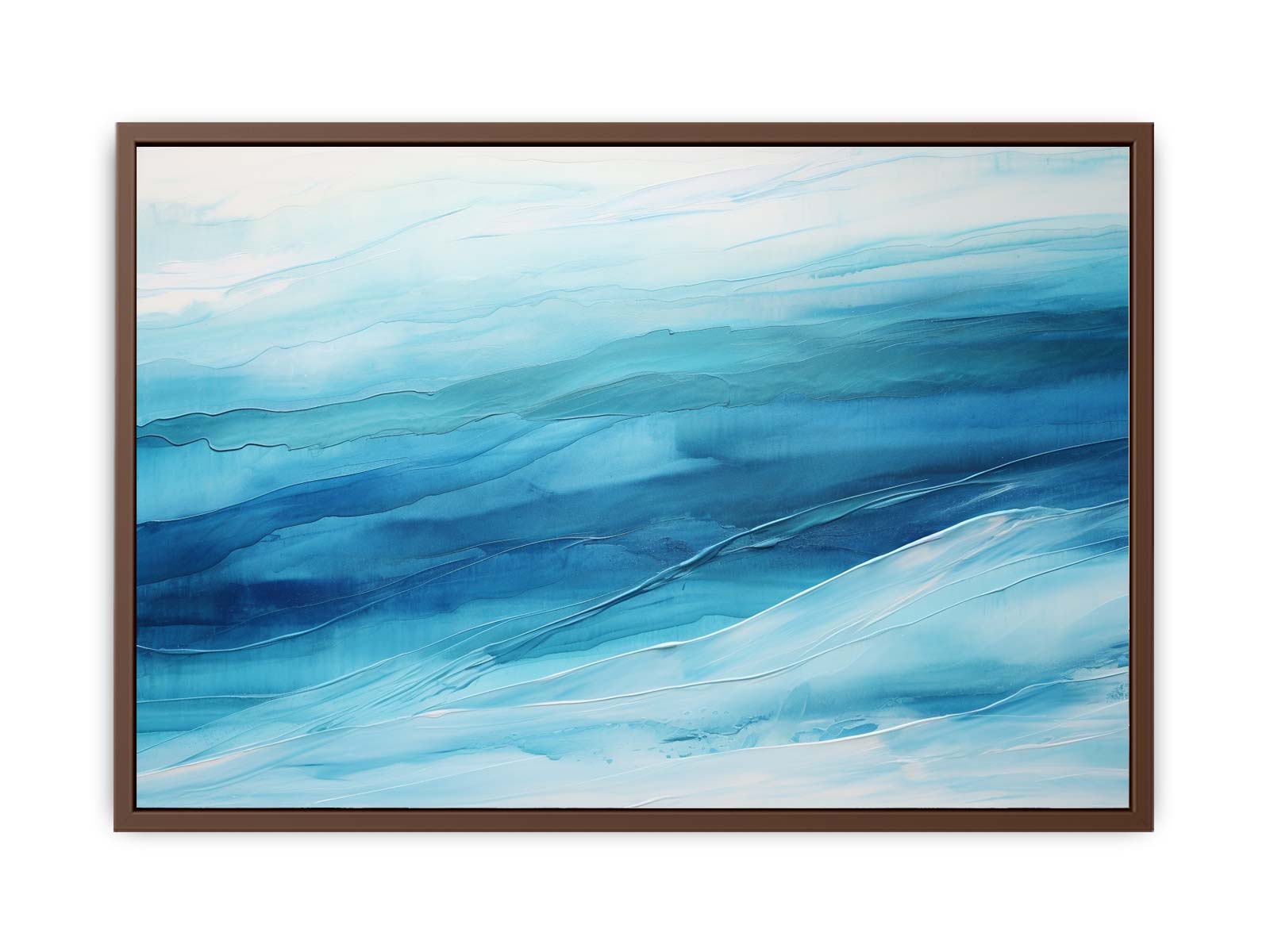Blue Layer Art Painting Canvas Art Print-6