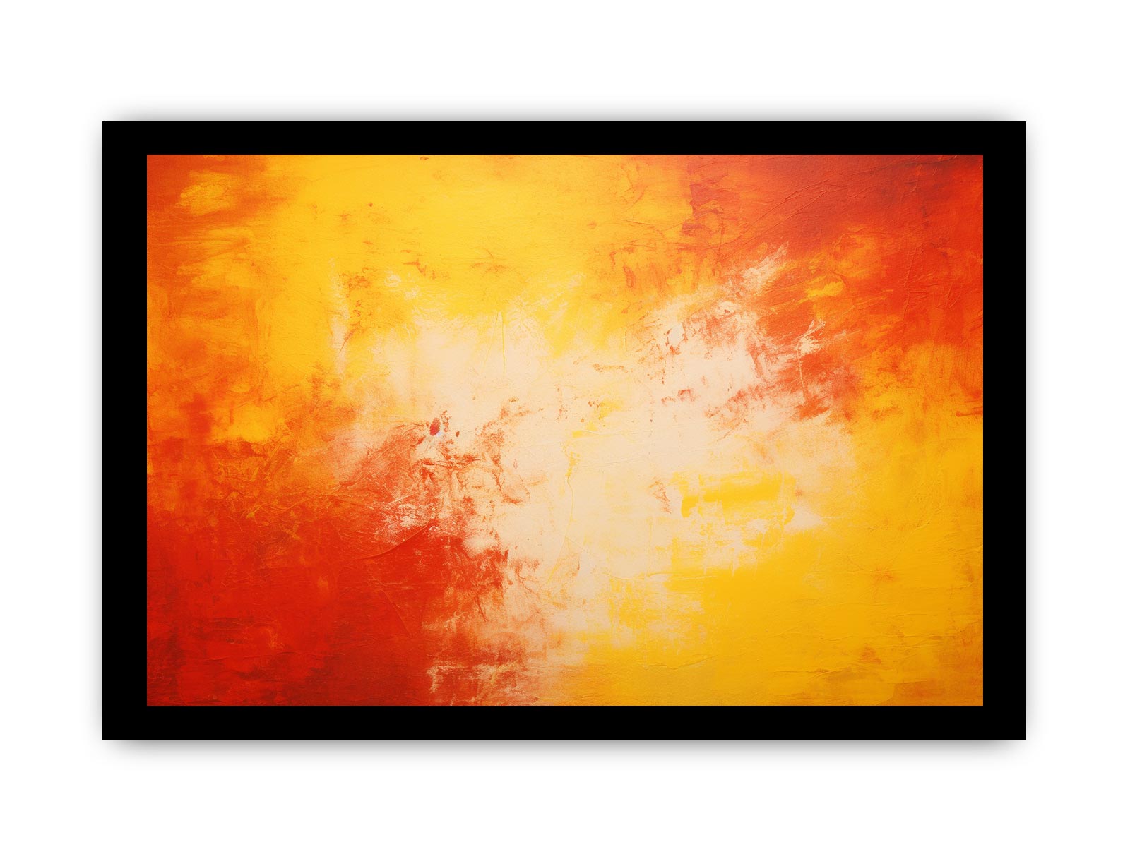 Red Yellow Art Painting on Canvas Art Print-7
