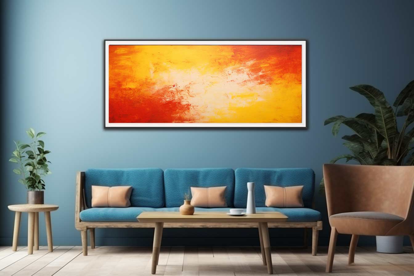 Red Yellow Art Painting on Canvas Art Print-2