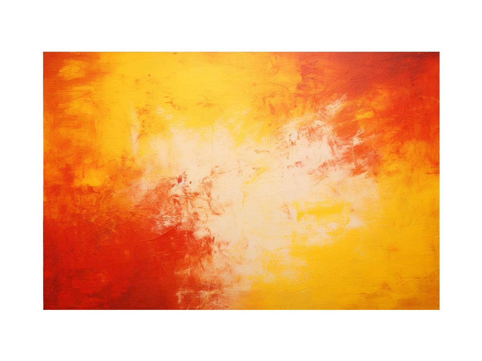 Red Yellow Art Painting on Canvas Art Print-0
