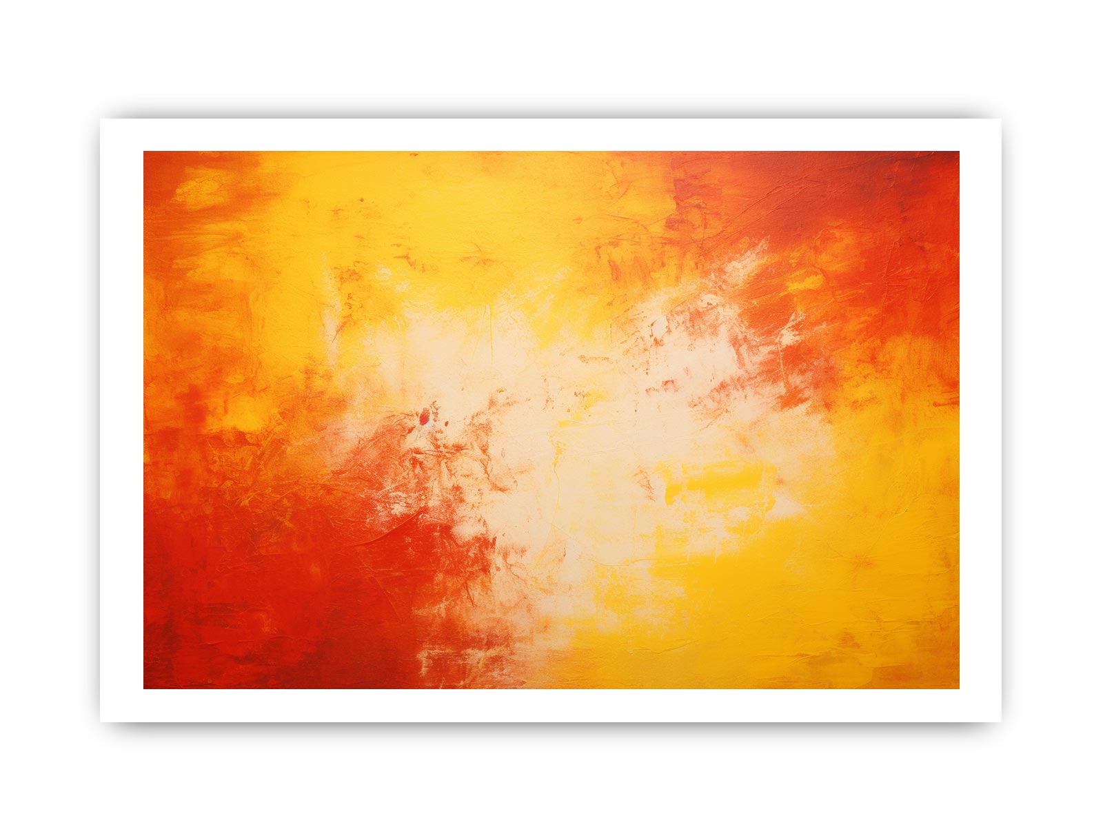 Red Yellow Art Painting on Canvas Art Print-8