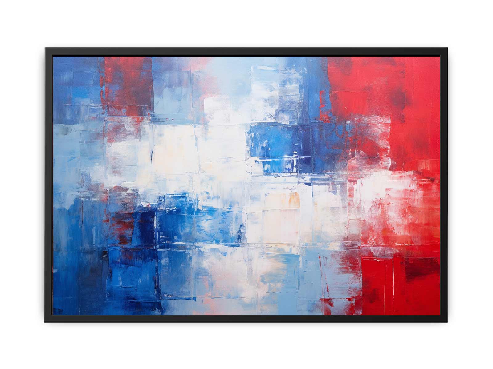Blue Red Abstract Art Painting on Canvas-4