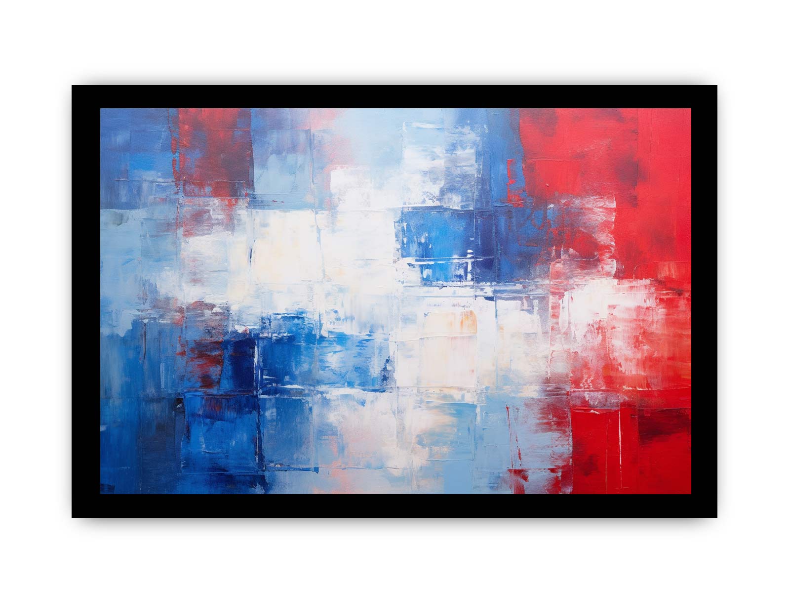 Blue Red Abstract Art Painting on Canvas-7
