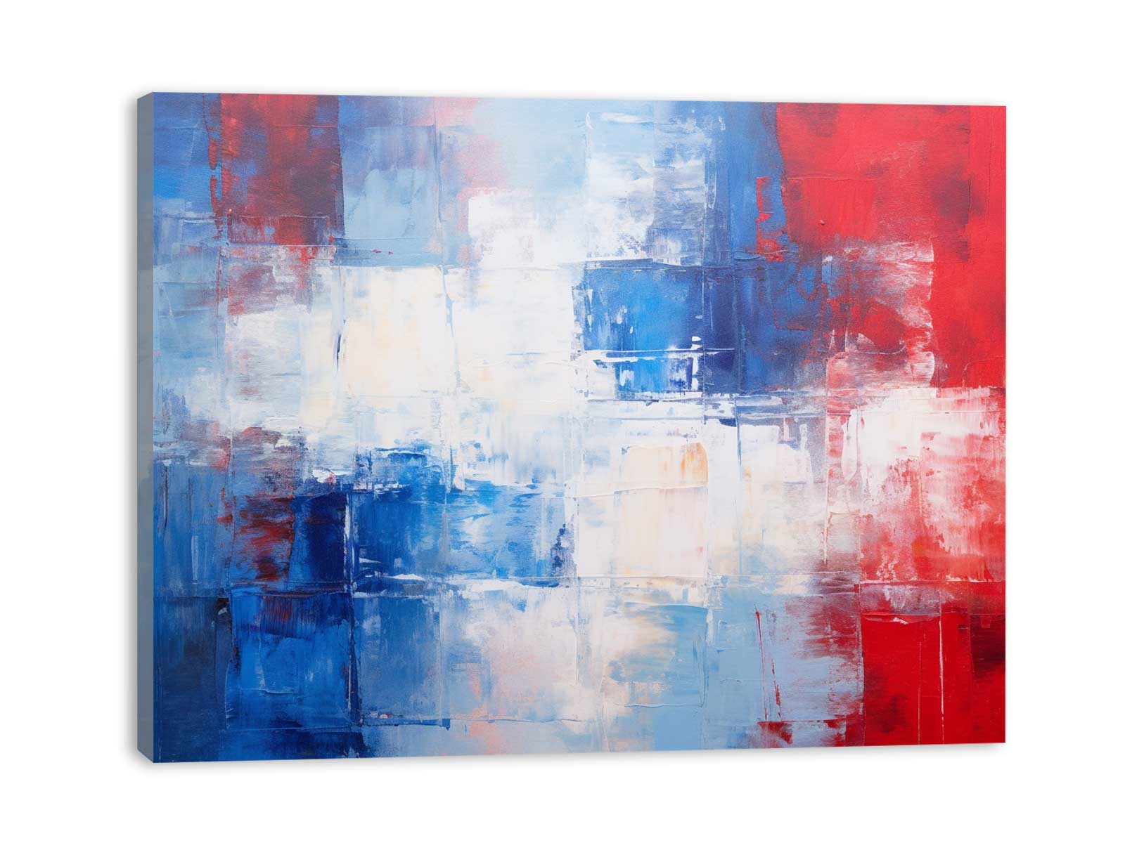Blue Red Abstract Art Painting on Canvas-3