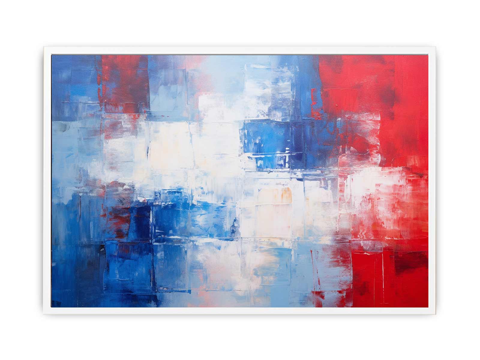 Blue Red Abstract Art Painting on Canvas-5