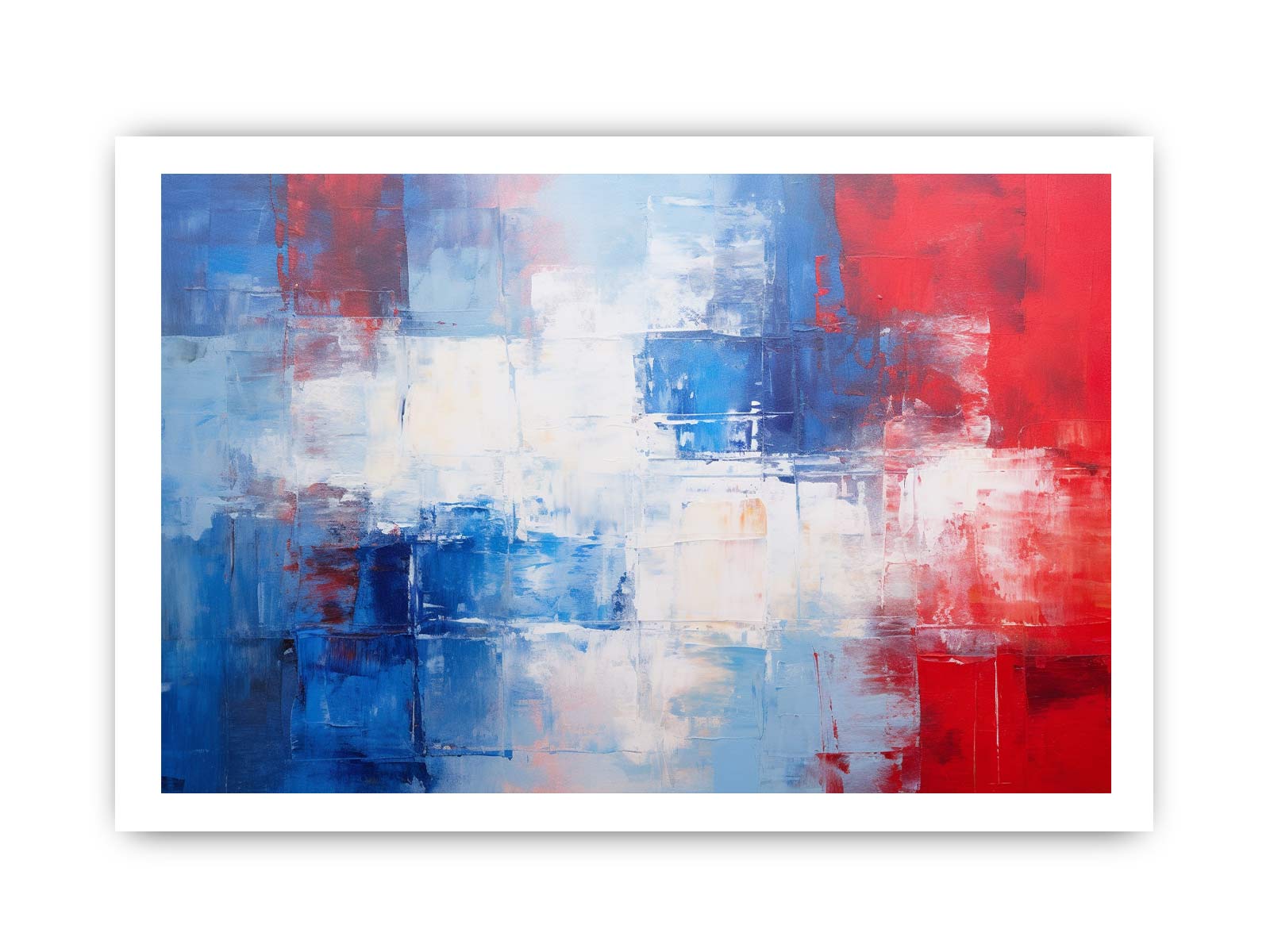 Blue Red Abstract Art Painting on Canvas-8