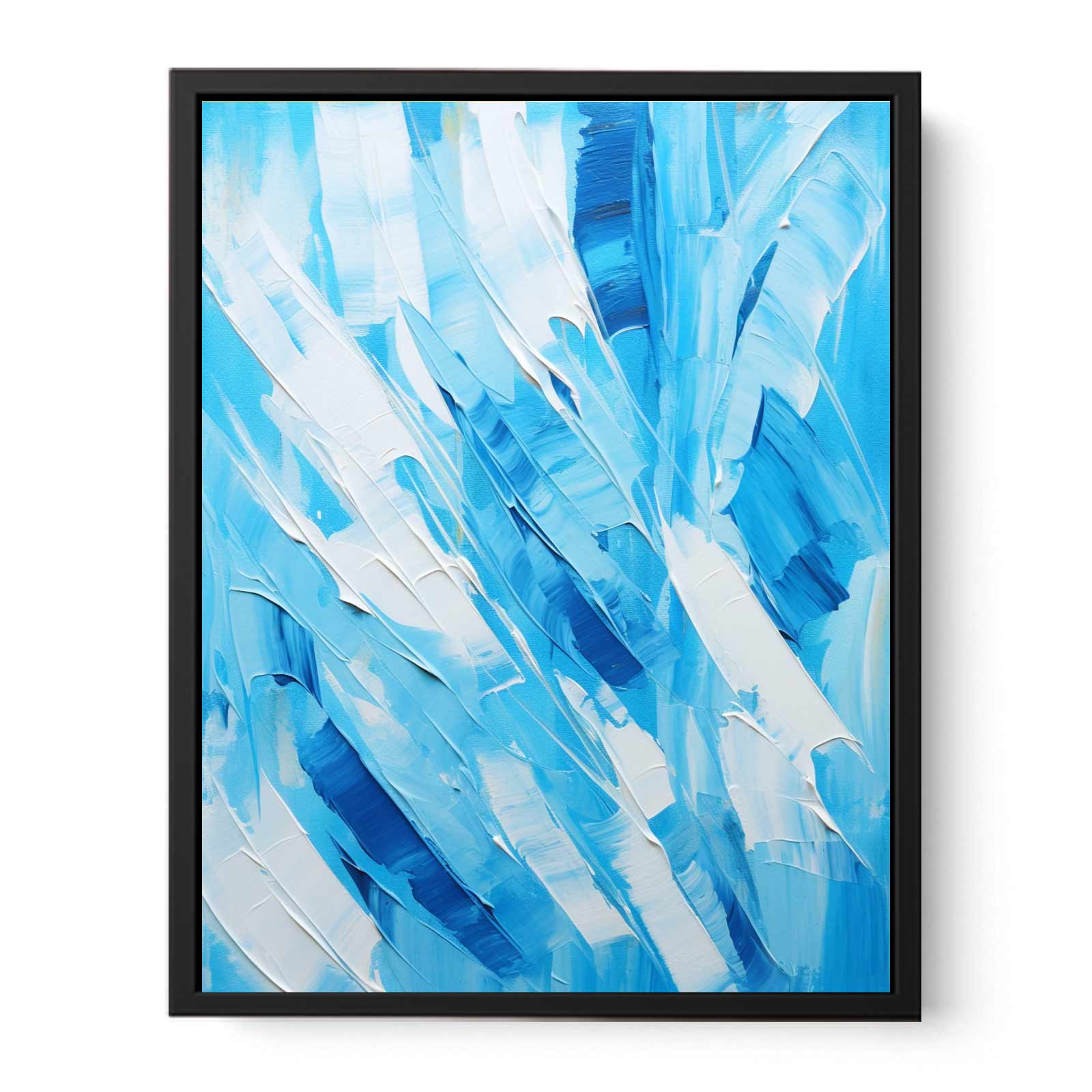 Abstract Blue Painting Canvas Art Print-4