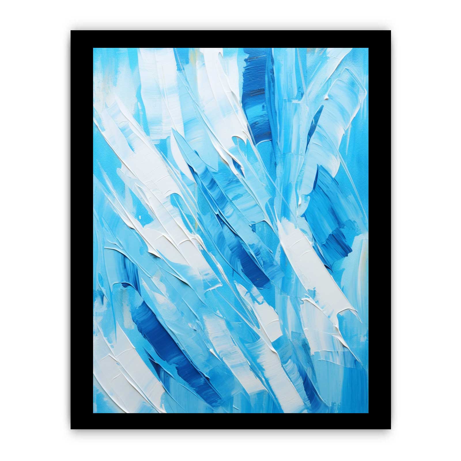 Abstract Blue Painting Canvas Art Print-7