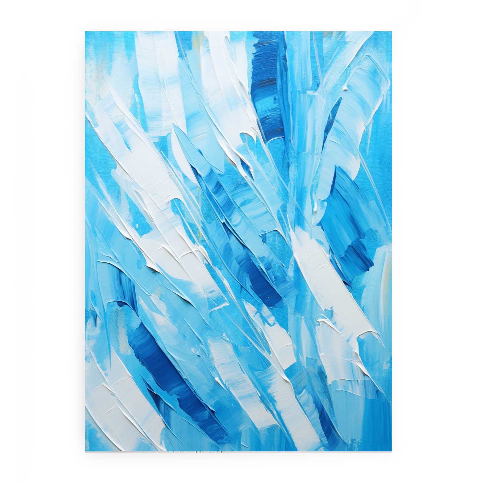 Abstract Blue Painting Canvas Art Print-0
