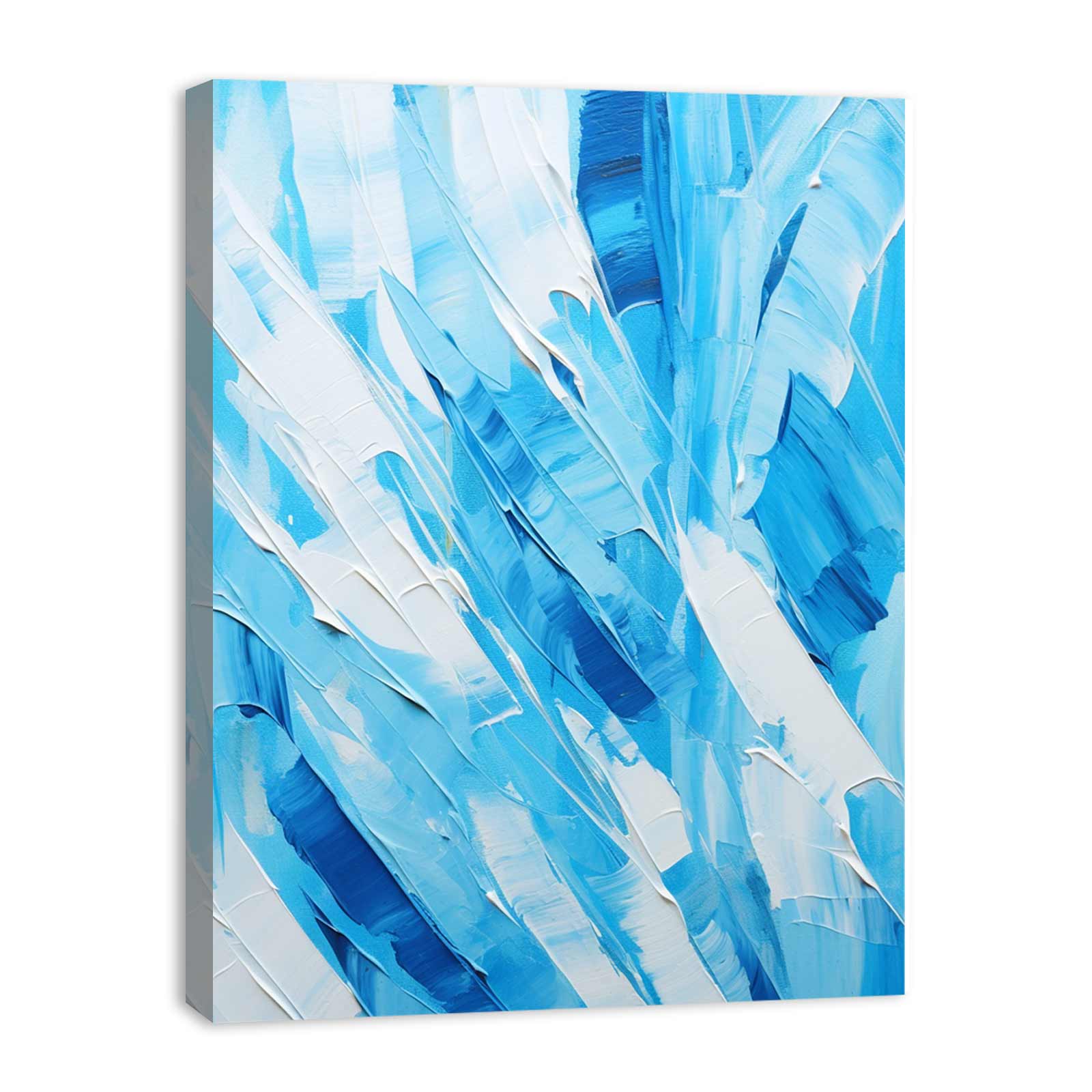 Abstract Blue Painting Canvas Art Print-3