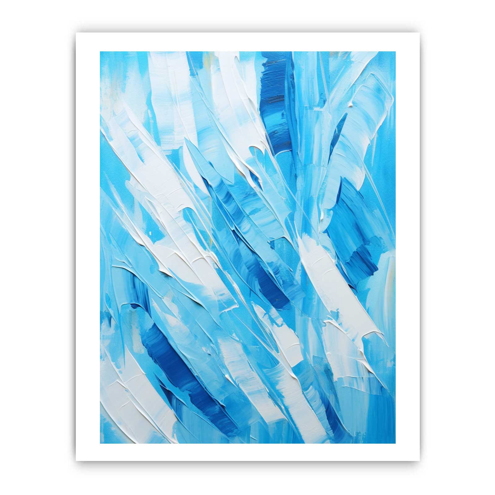 Abstract Blue Painting Canvas Art Print-8