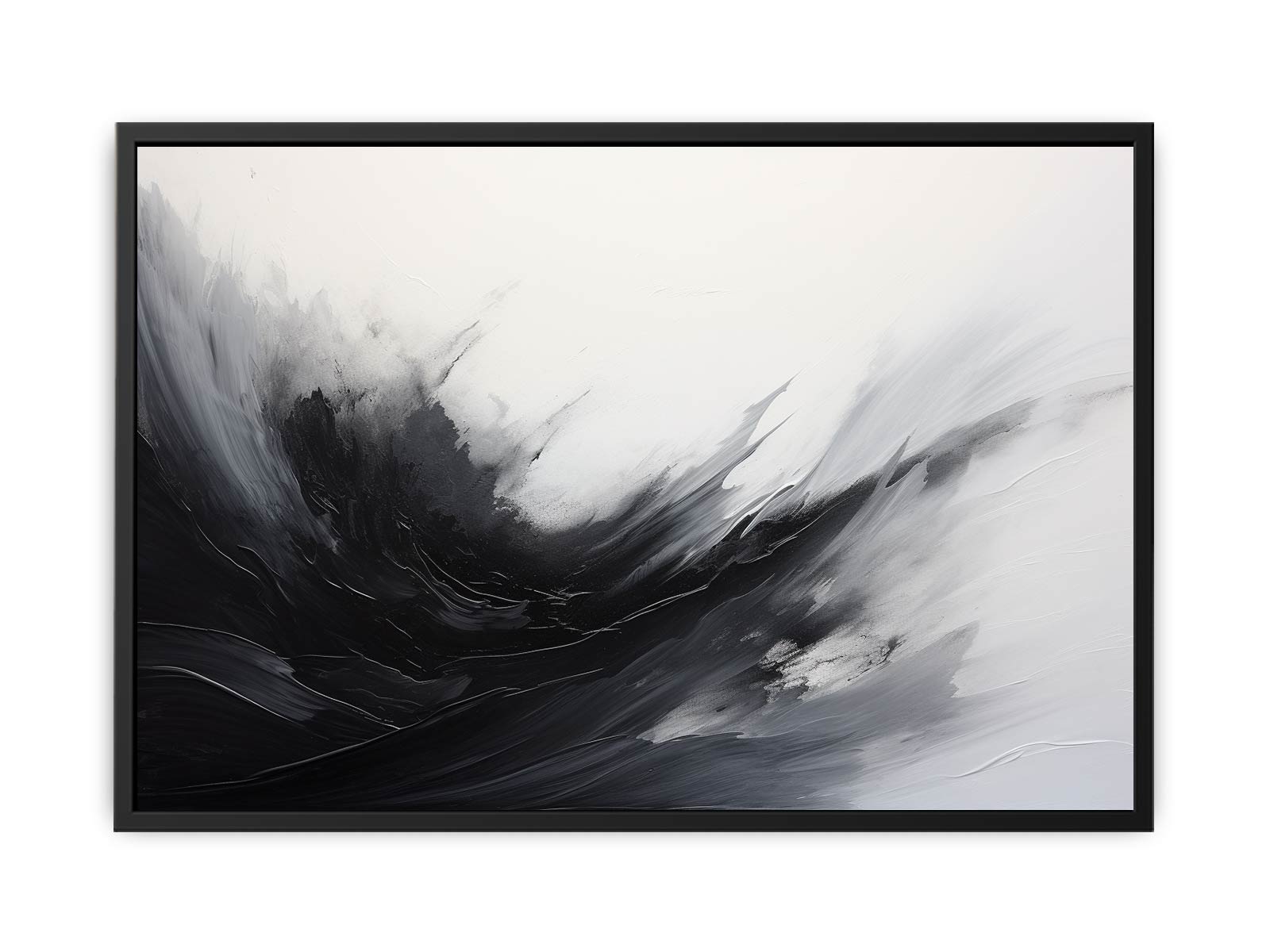 Abstract Black Painting Canvas Art Print-4
